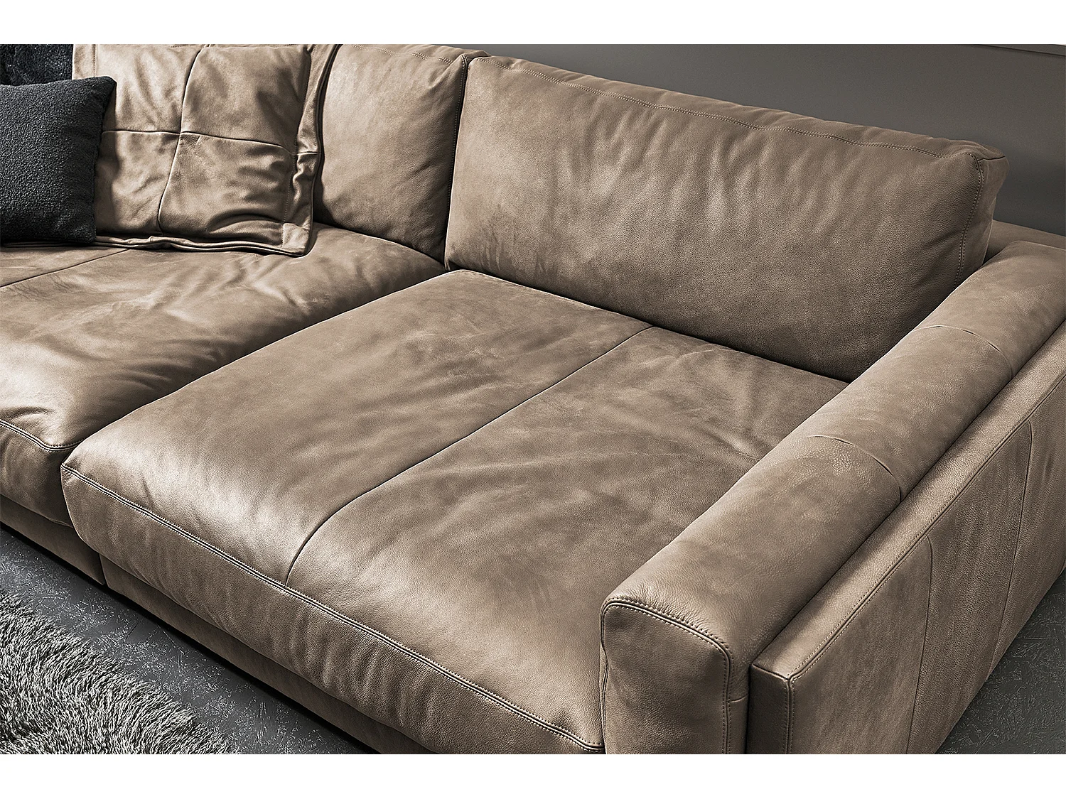 Big - Taupe Leder - RAINA