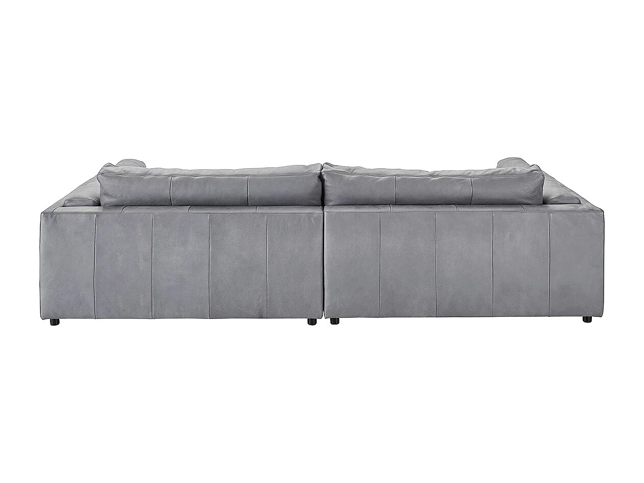 Bigsofa - Grau Leder - RAINA