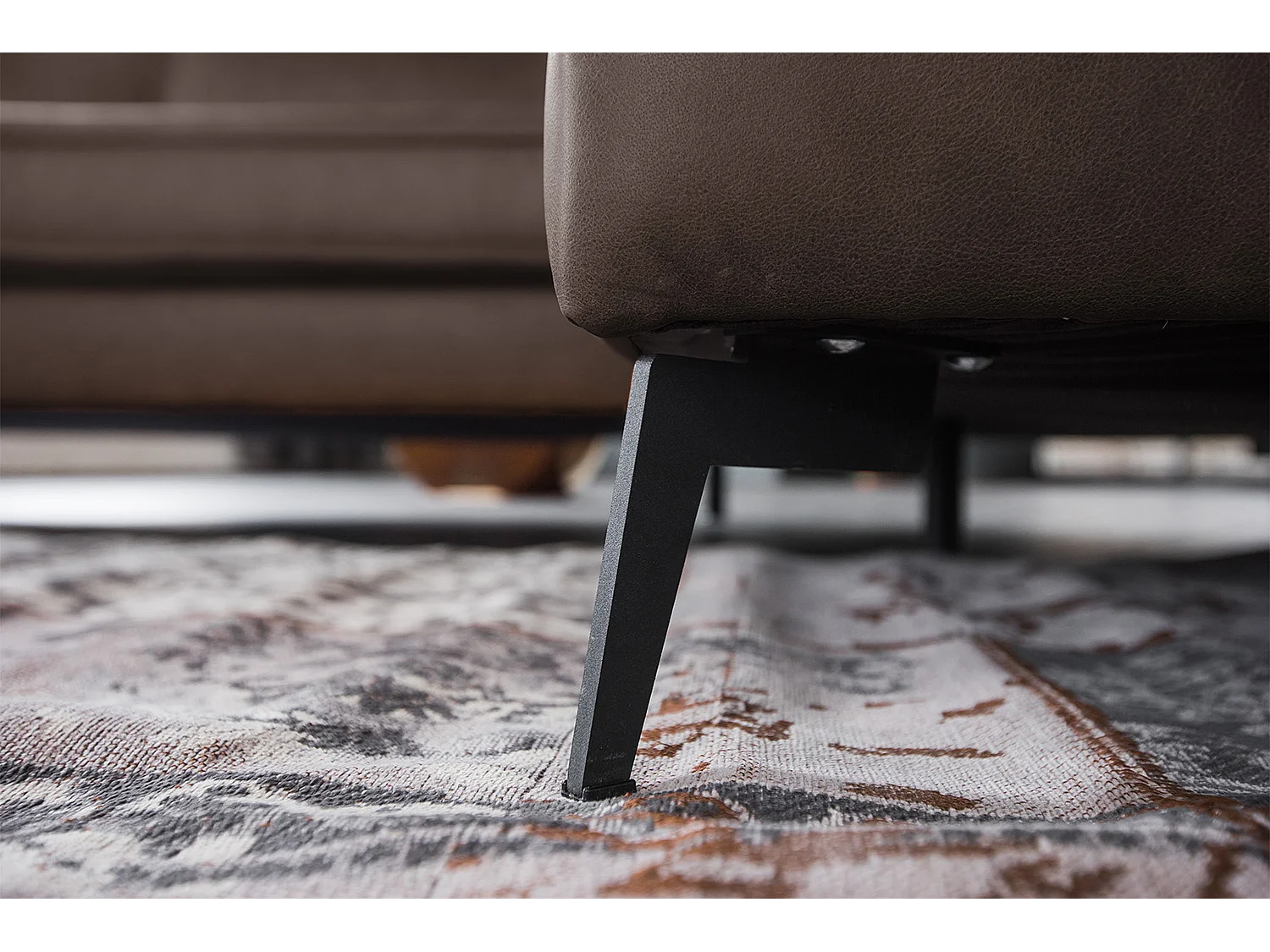 Ecksofa - Dunkelbraun Leder - BLOOM