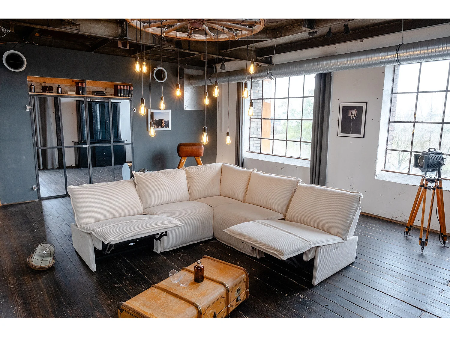 - bianco crema Velluto a coste - AURORA