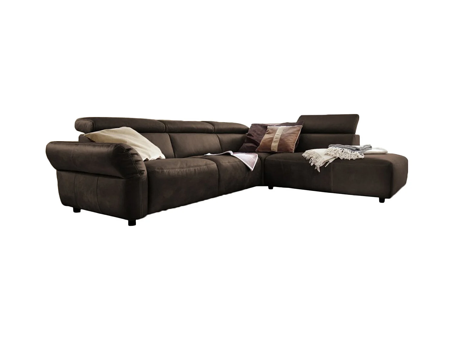 Ecksofa - Anthrazit Leder - RISO