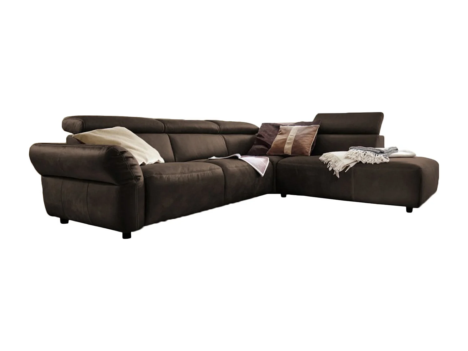 Ecksofa - Anthrazit Leder - RISO