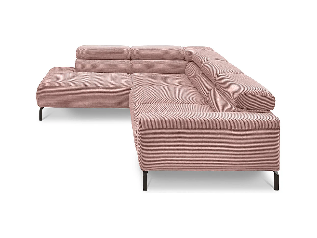 Canapé - Rose Velours côtelé - DELIA