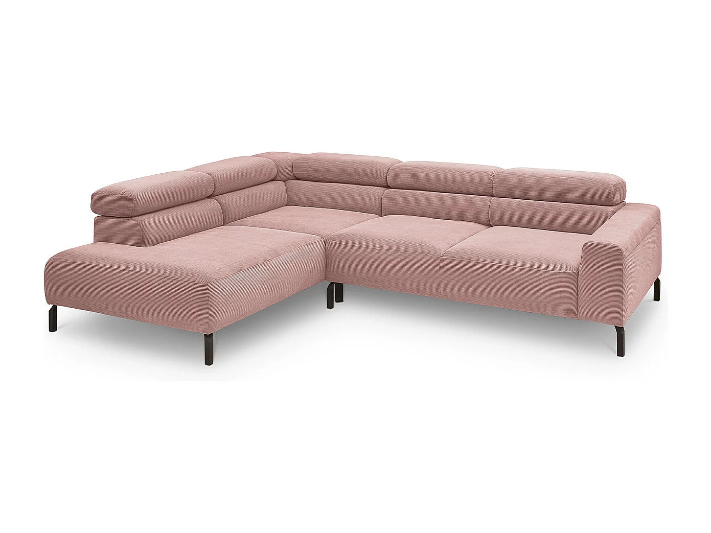 Ecksofa - Pink Cord - DELIA
