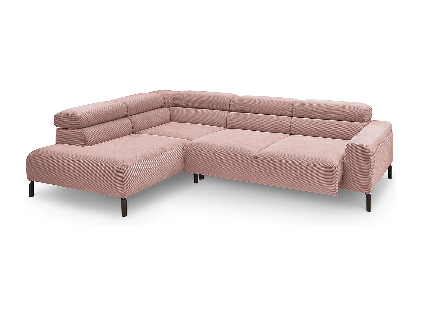 Ecksofa - Pink Cord - DELIA