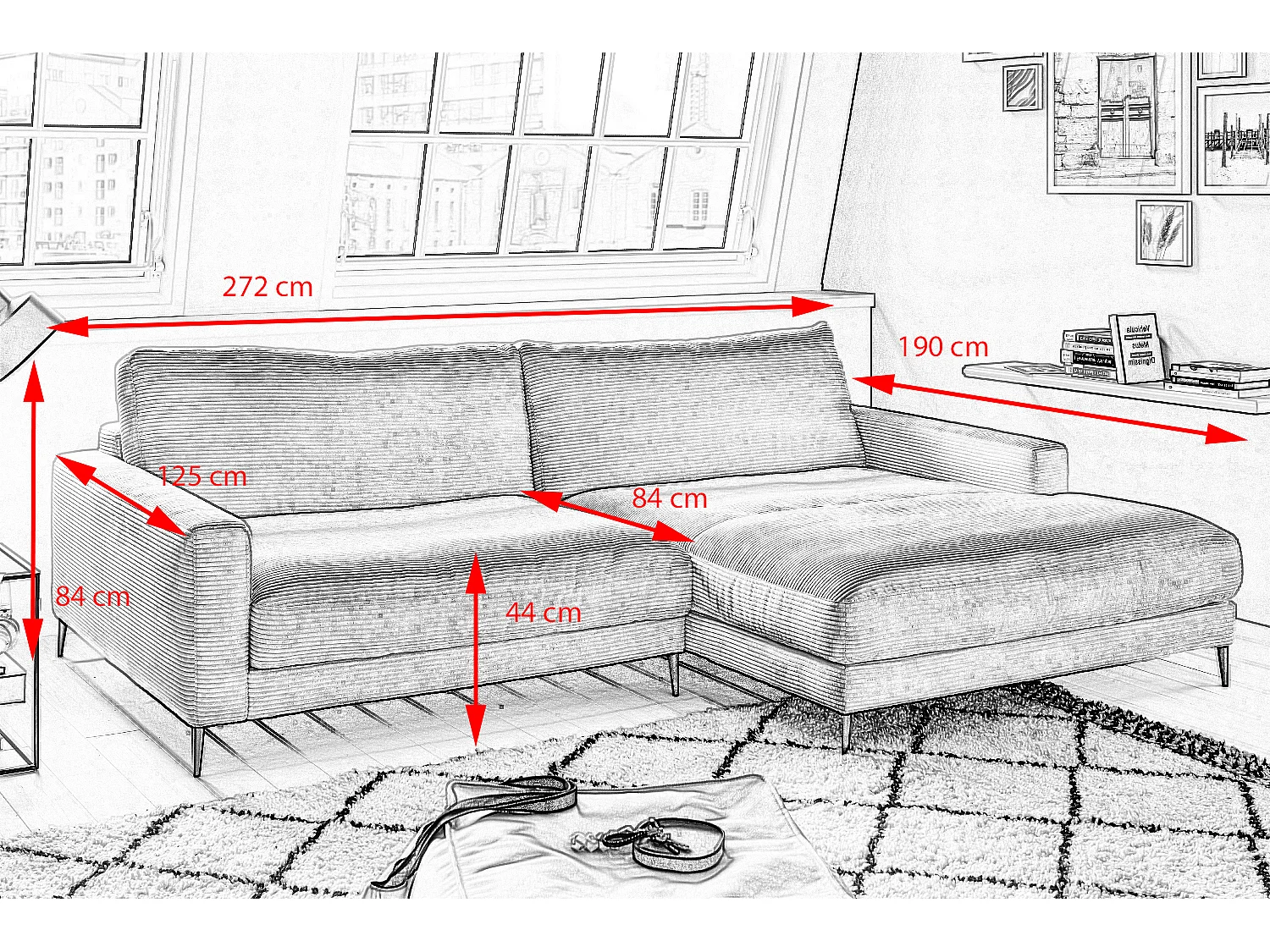 Sofá - Verde Pana - CARA