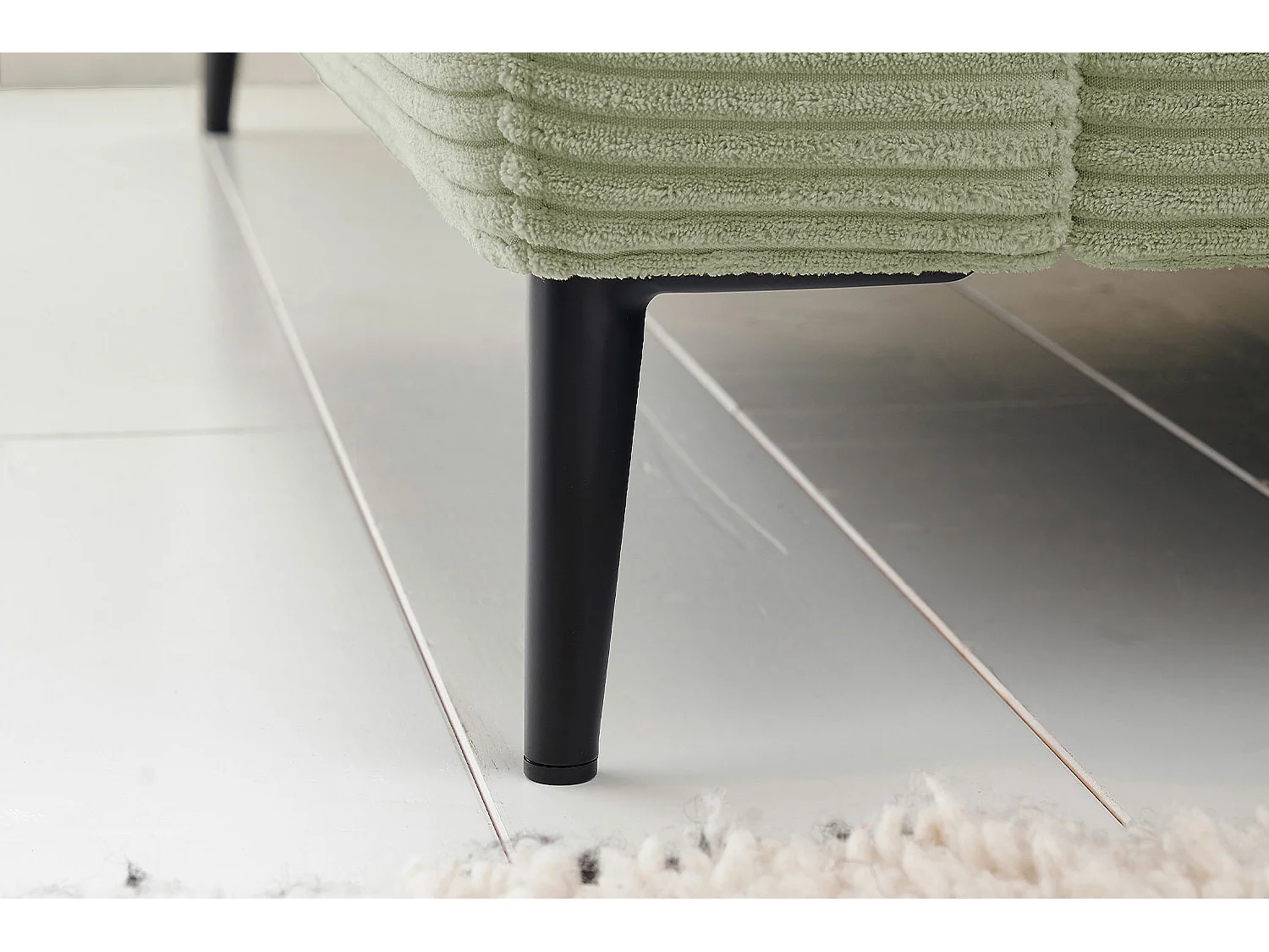 Ecksofa - Grün Cord - CARA
