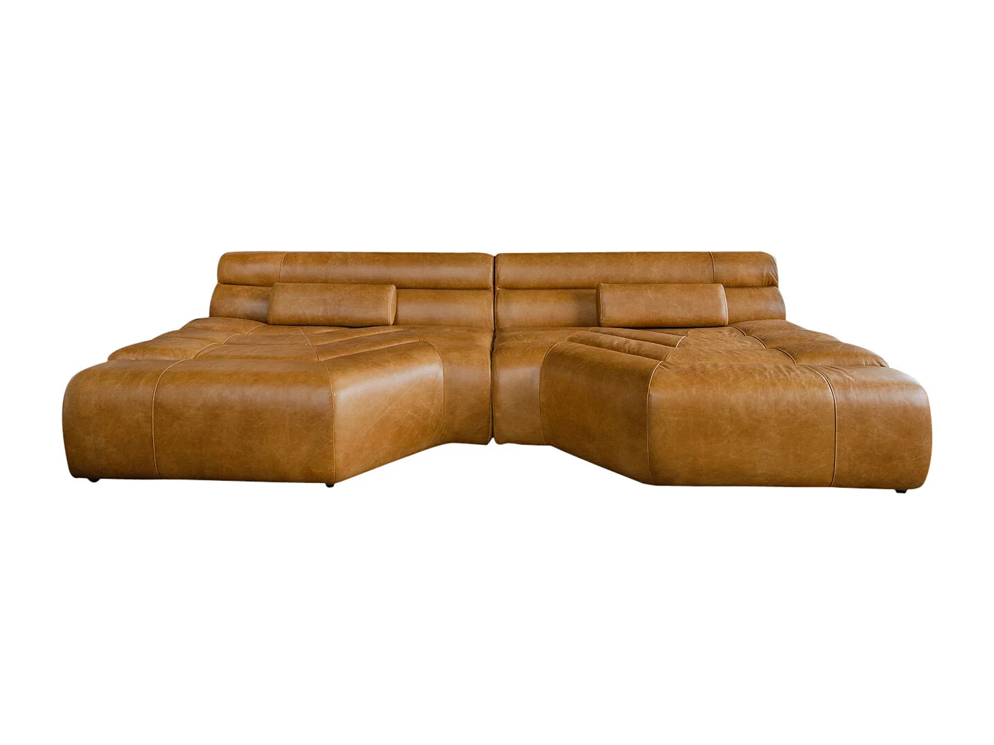 Bigsofa - Braun Leder - TARA