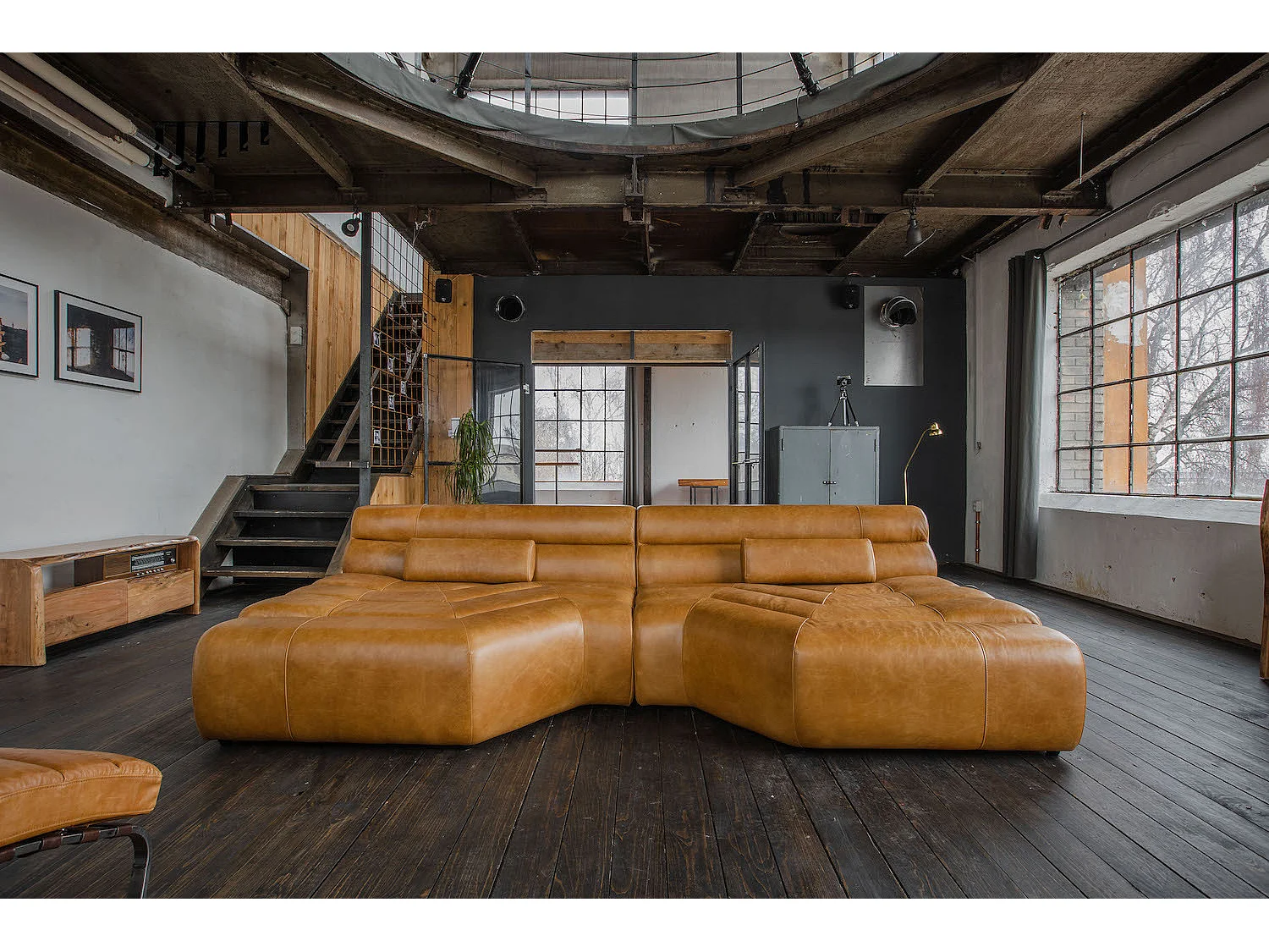 Bigsofa - Braun Leder - TARA