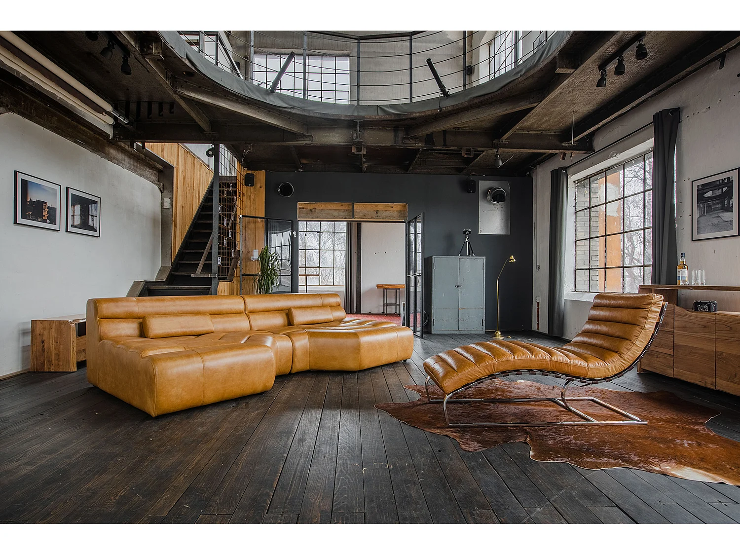 Bigsofa - Braun Leder - TARA