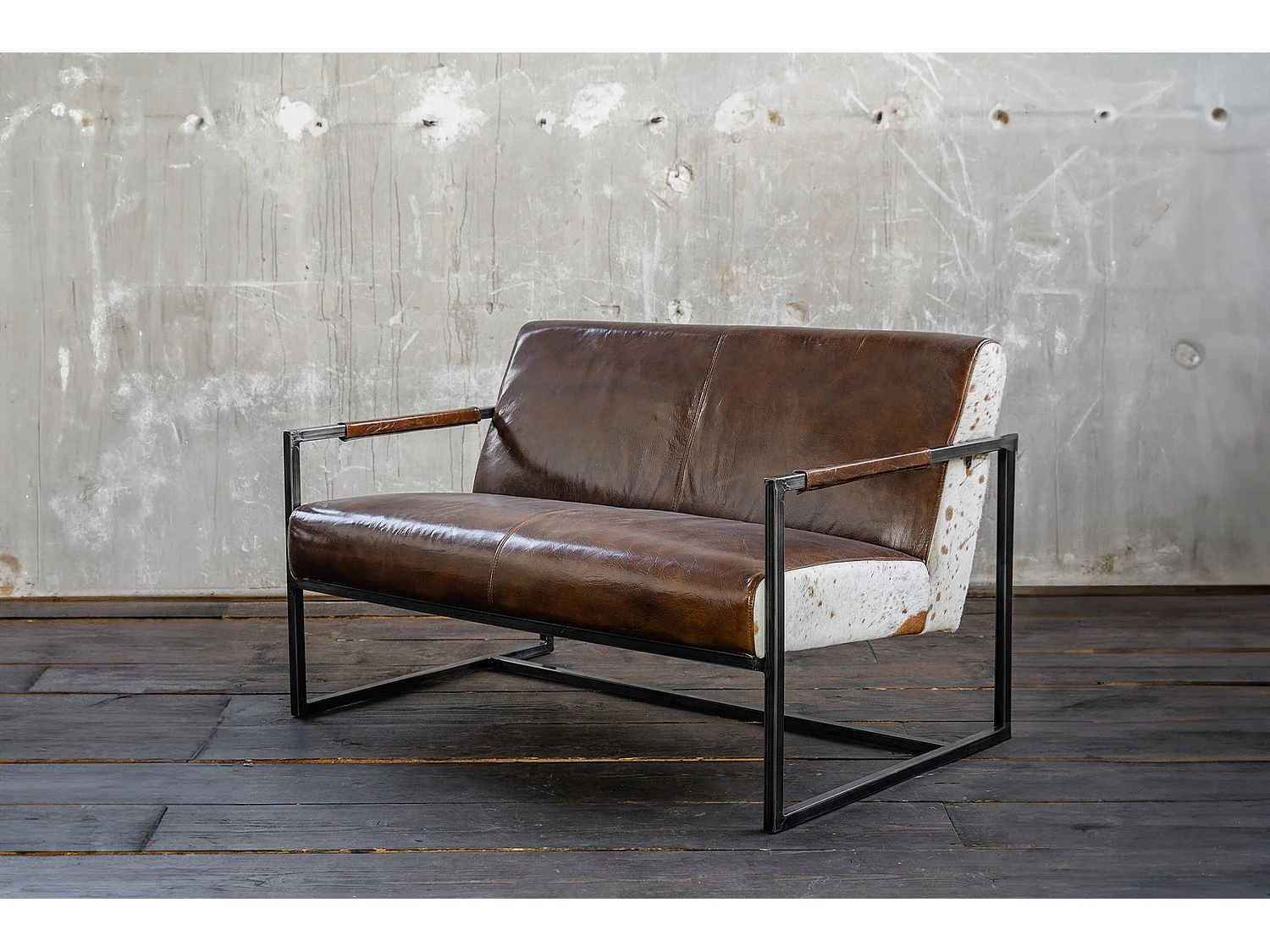 Canapé - marron cuir - LIANO