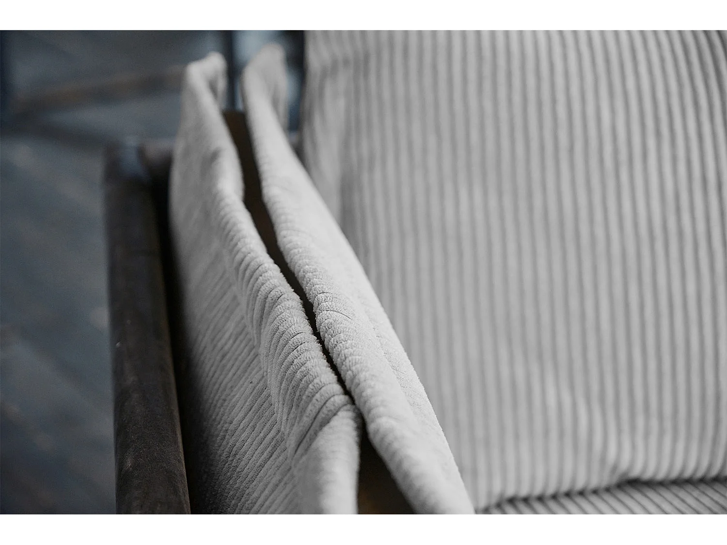 Ecksofa - Hellgrau Velvet - QUENYA