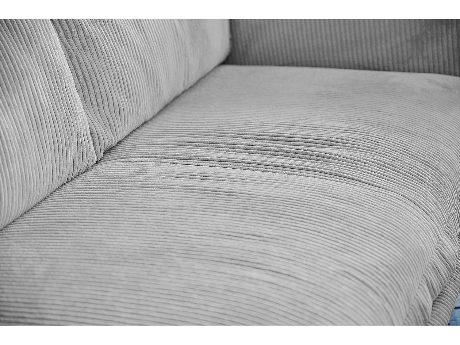 Ecksofa - Hellgrau Velvet - QUENYA