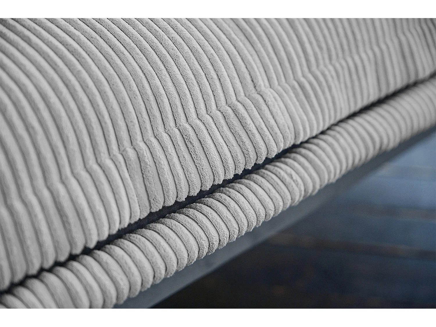 Ecksofa - Hellgrau Velvet - QUENYA