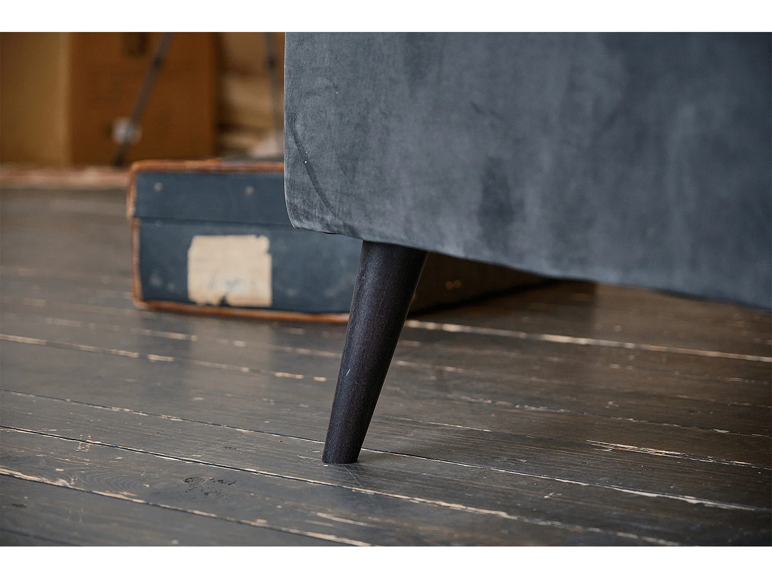 Ecksofa - Hellgrau Velvet - QUENYA