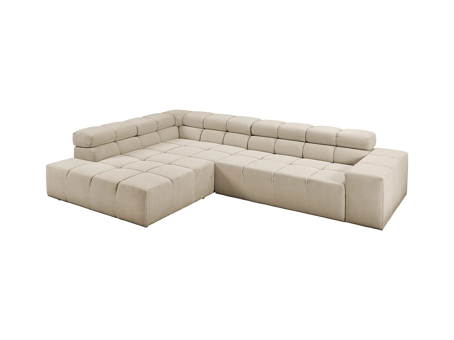 canapé - beige Velours côtelé - NEVADA