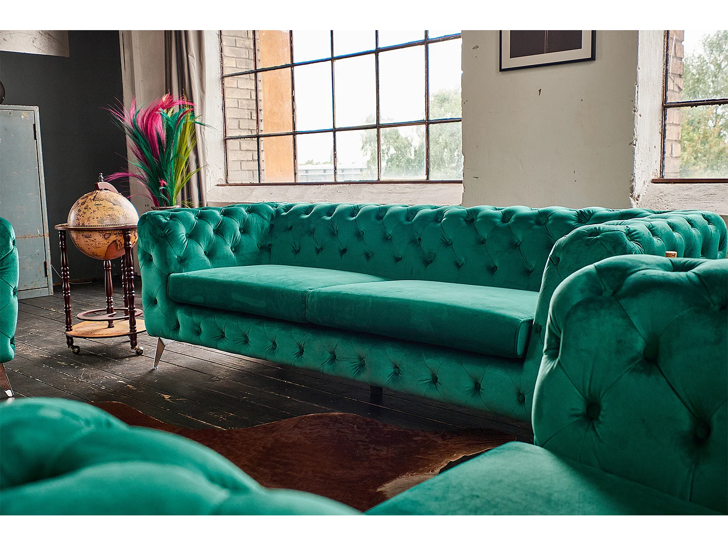 Canapé - Vert Velours - NARLA