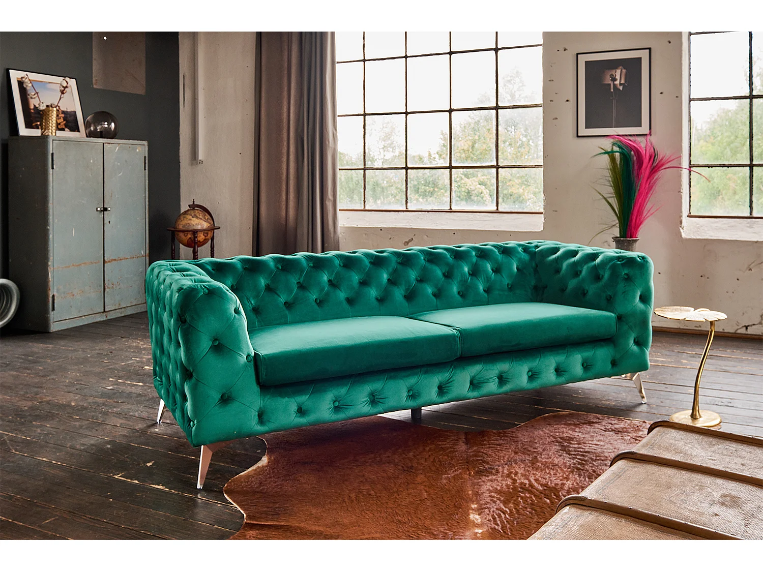 Sofa - Grün Velvet - NARLA