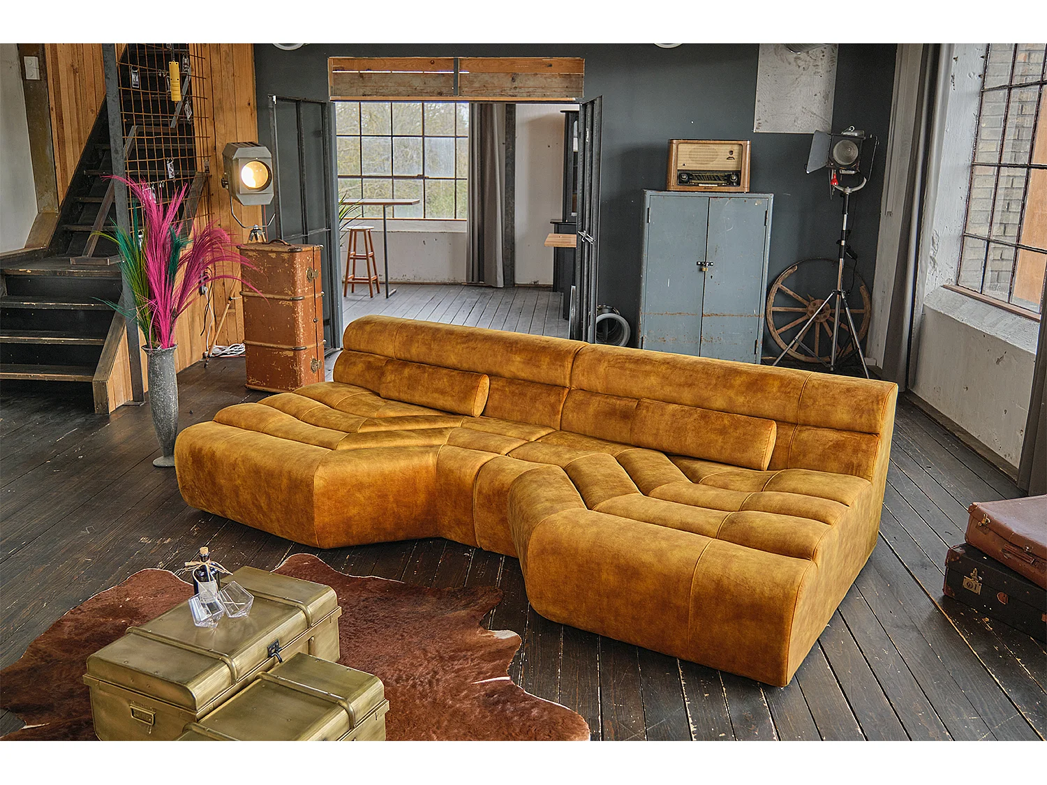 Sofá - oro terciopelo - TARA