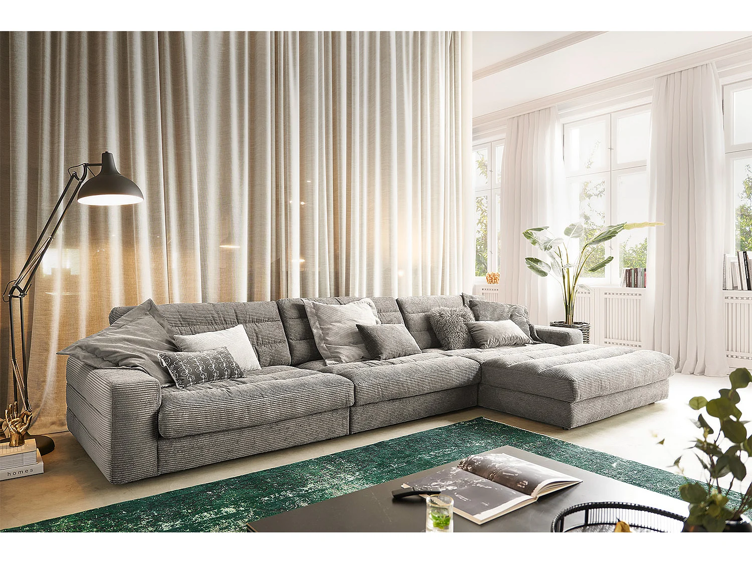 Divano - grigio pietra Velluto a coste - LANA