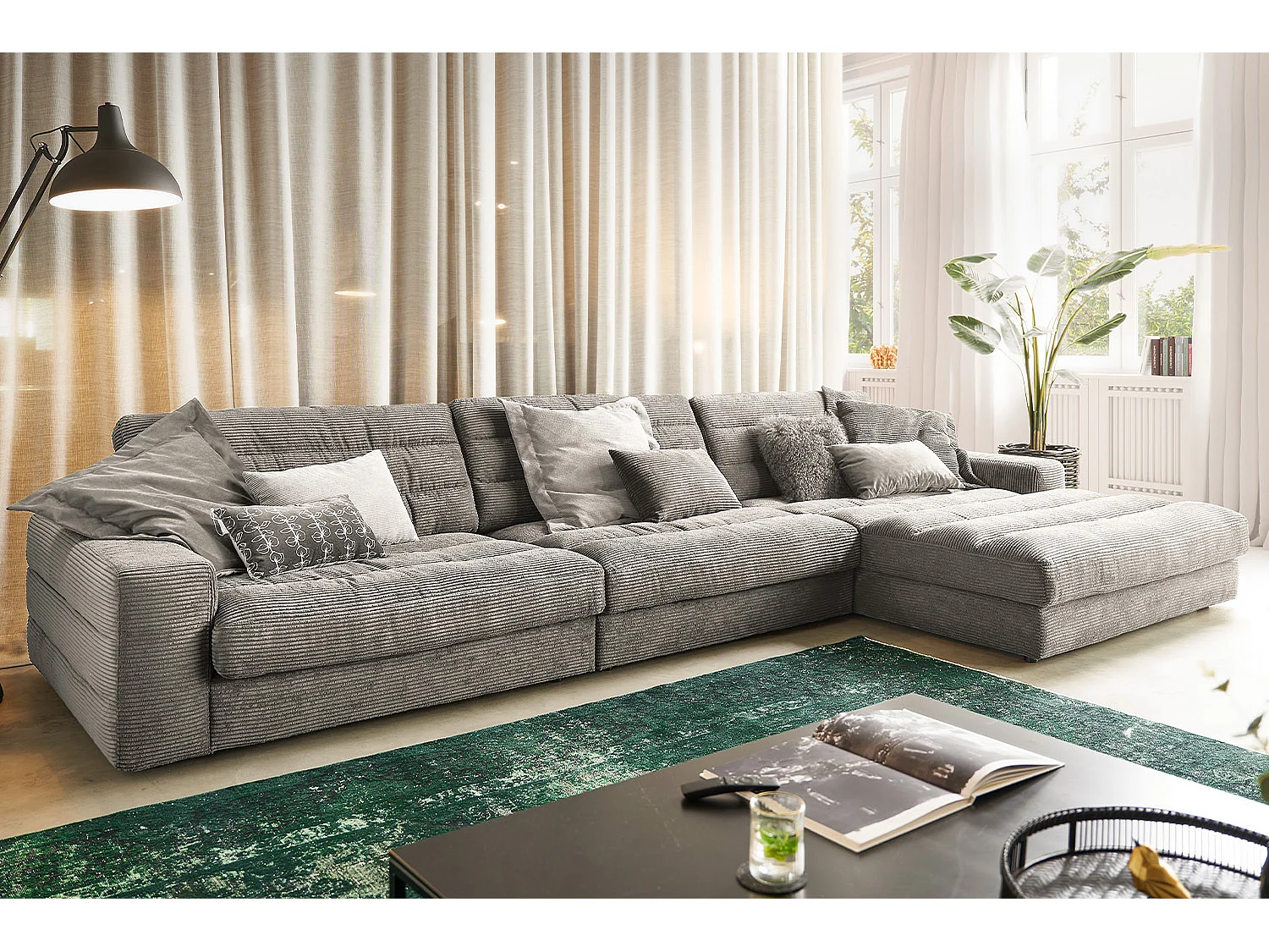 Divano - grigio pietra Velluto a coste - LANA