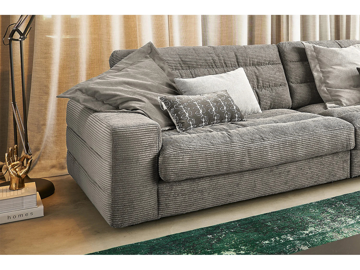 Divano - grigio pietra Velluto a coste - LANA