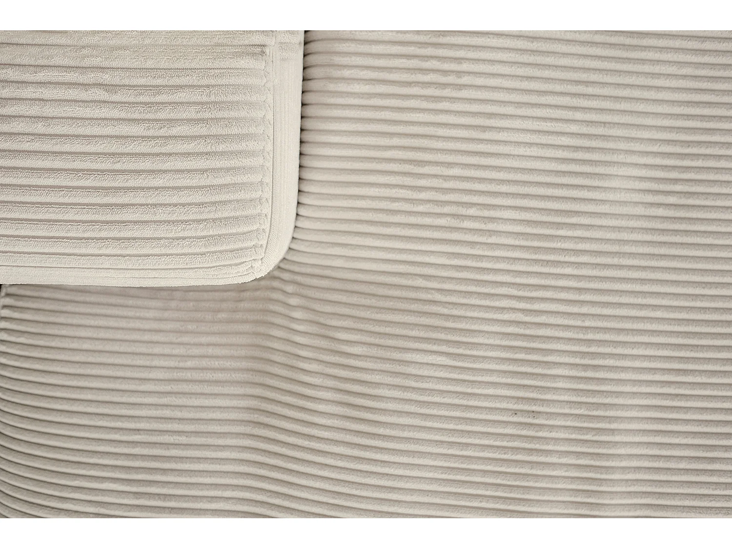 Canapé extra large - blanc crème Velours côtelé - MADELINE