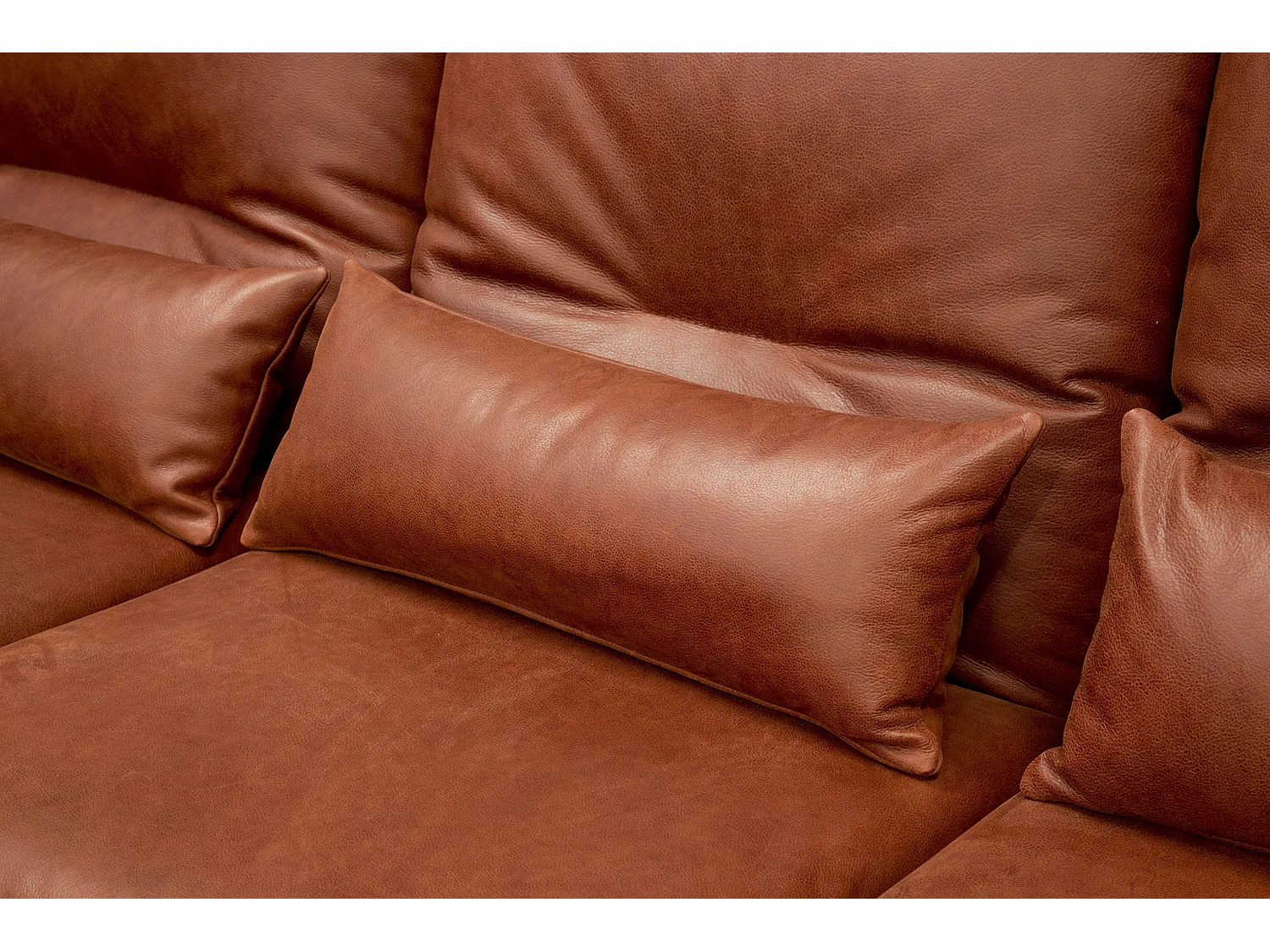 Ecksofa - Rot Leder - FENICE