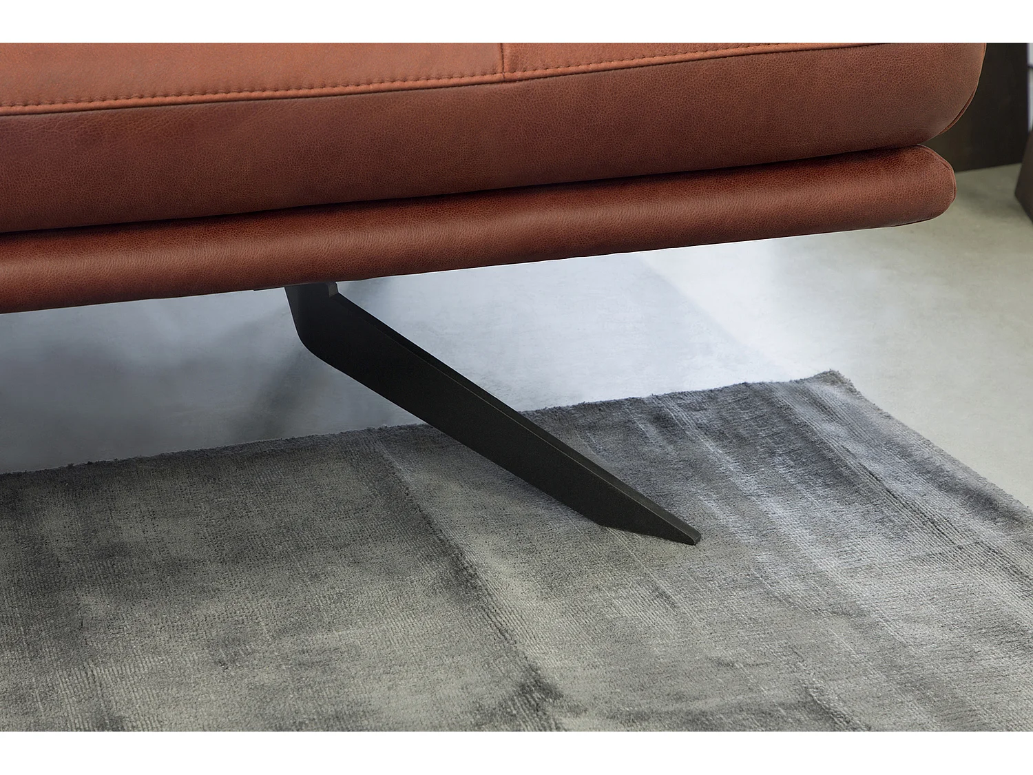 Ecksofa - Rot Leder - FENICE