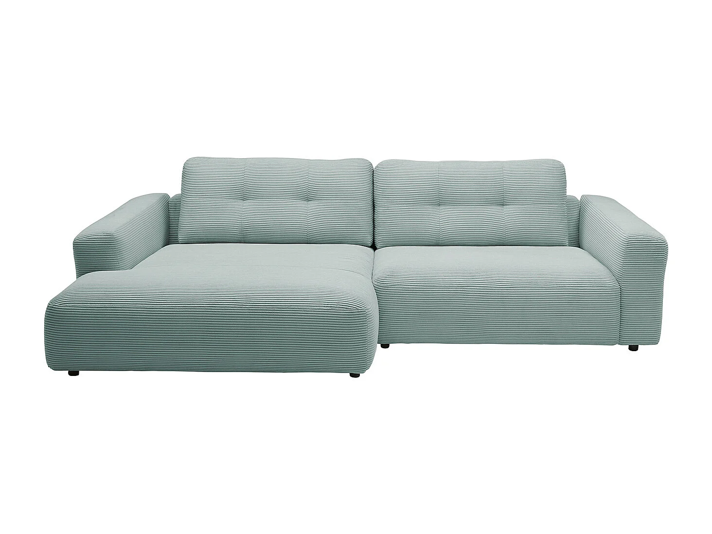 Ecksofa - Hellblau Cord - MIKA