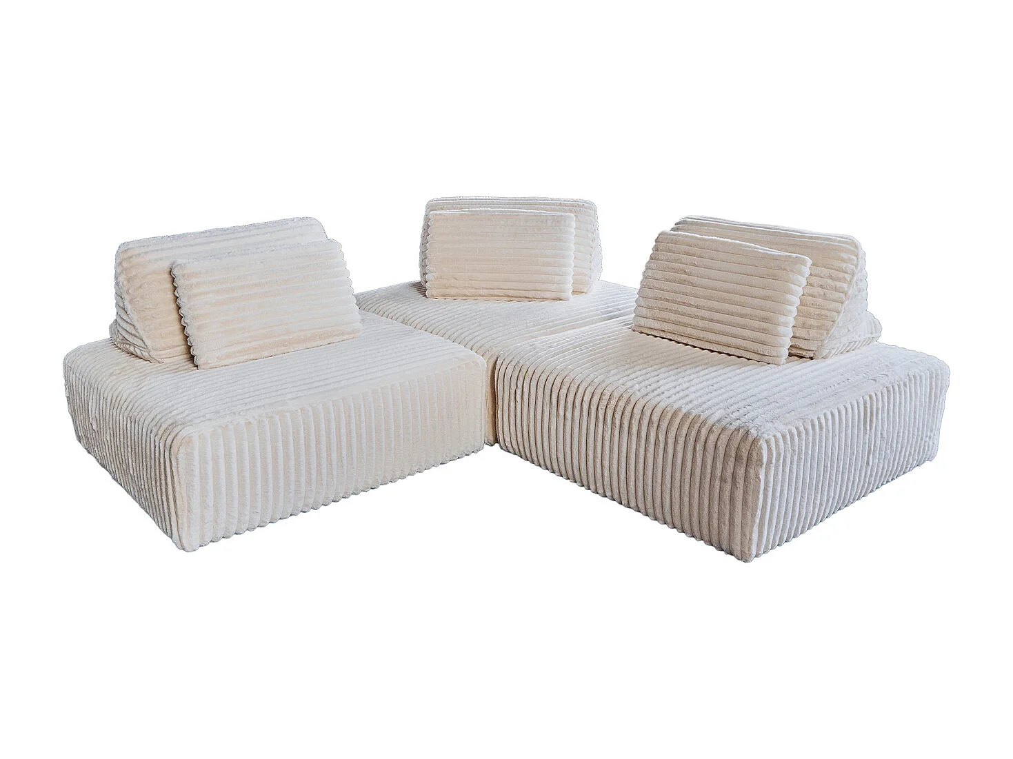 Modulares Sofa - Cremeweiß Cord - WIOLO SOFT