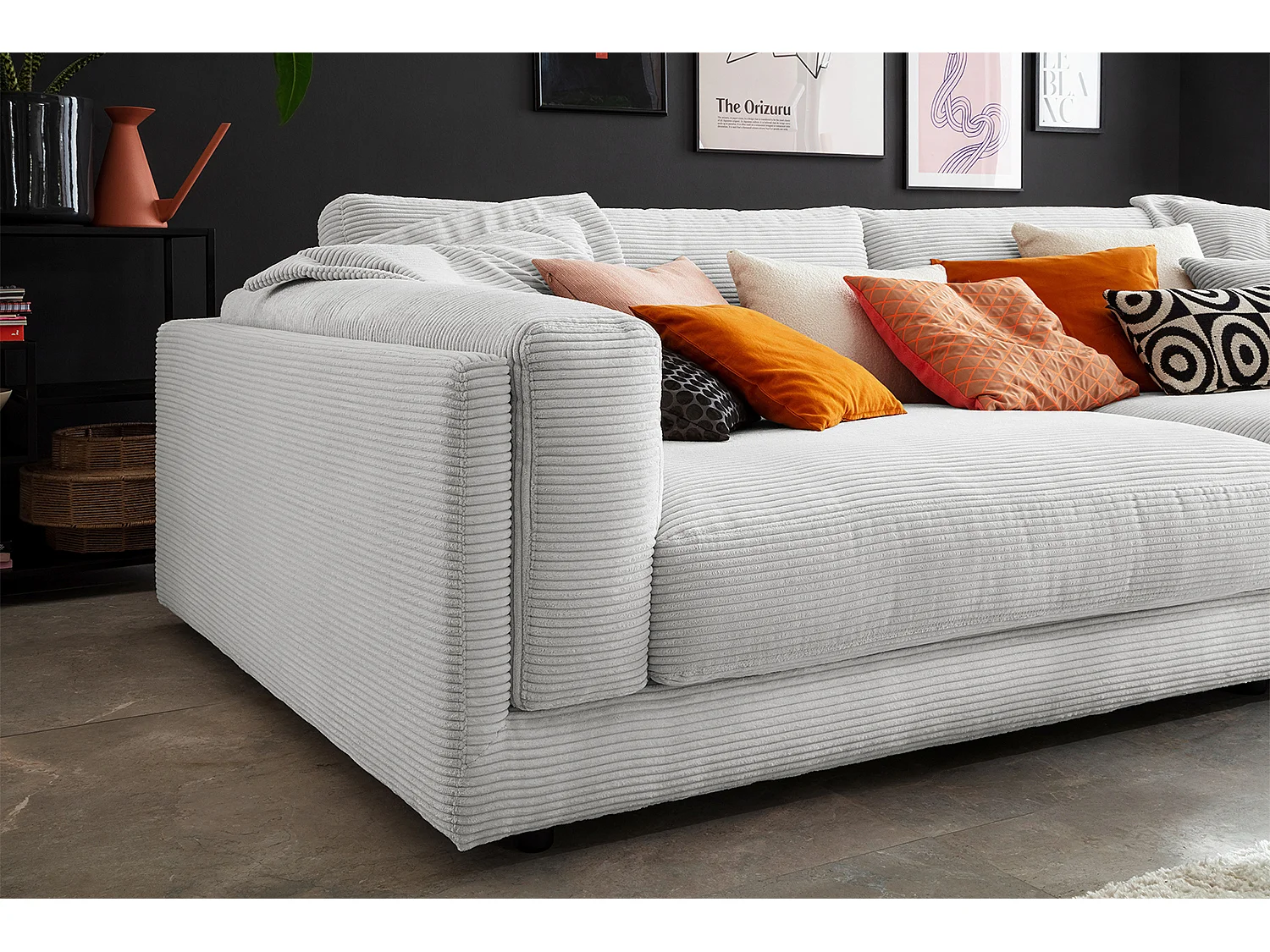 Big - gris clair Velours côtelé - RAINA