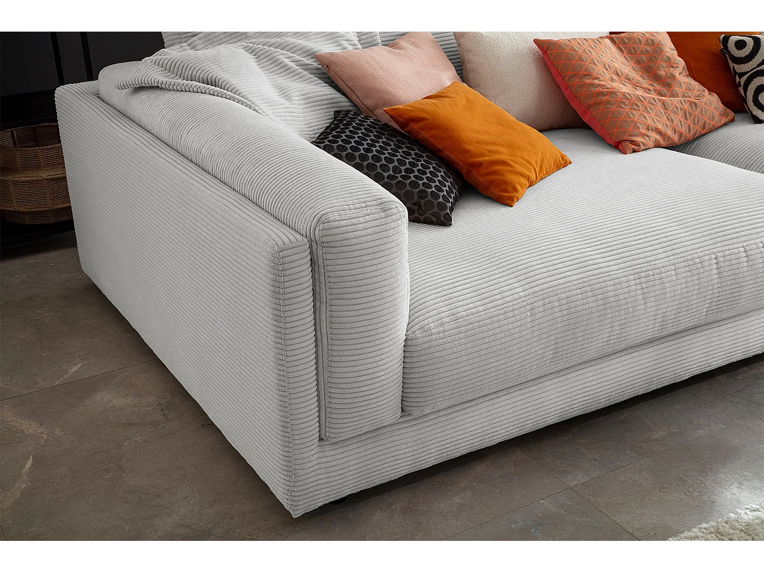 Big - gris clair Velours côtelé - RAINA