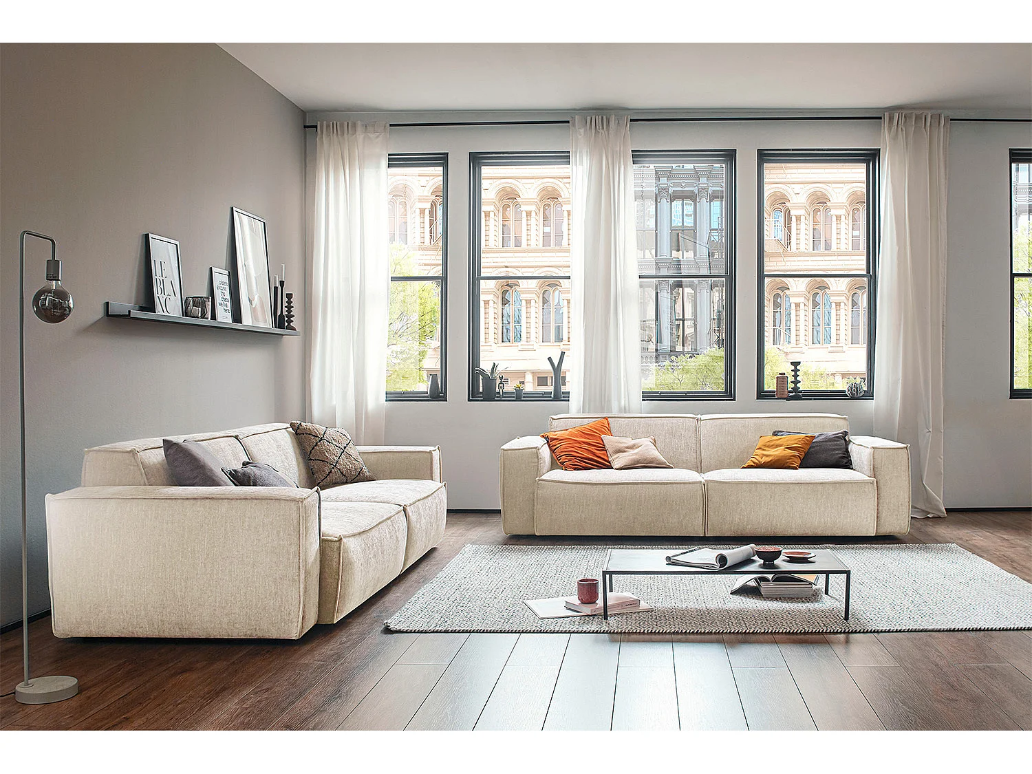 Sofa - Beige Geweven stof - SAMU