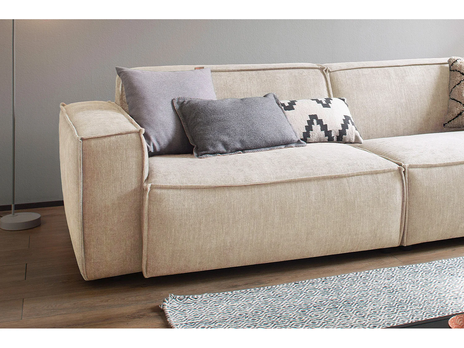 Divano - beige tessuto intrecciato - SAMU