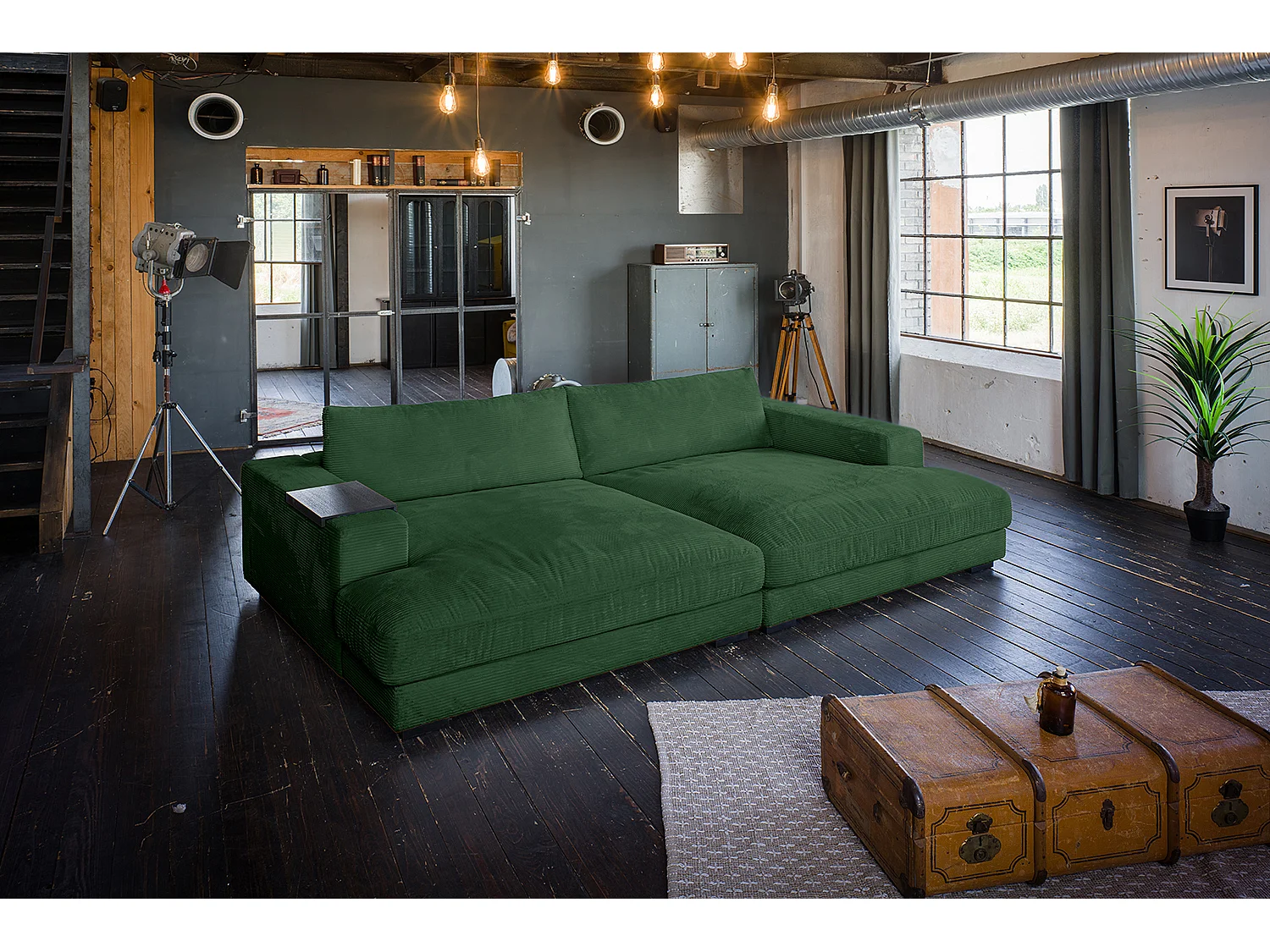 Bigsofa - Smaragdgrün Cord - MADELINE