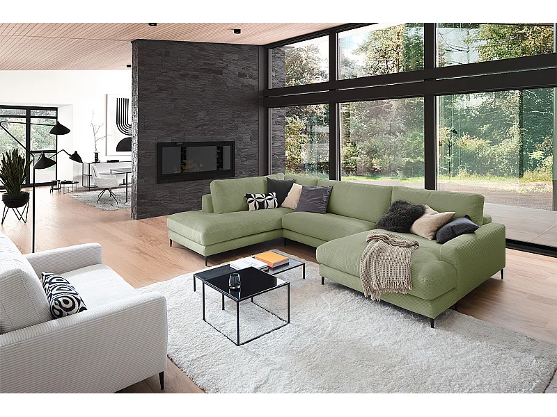 Divano - verde Velluto a coste - CARA