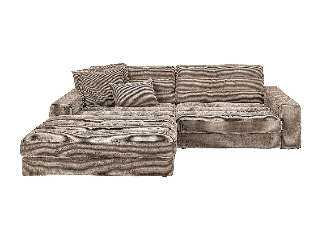 Ecksofa - Taupe Cord - LANA