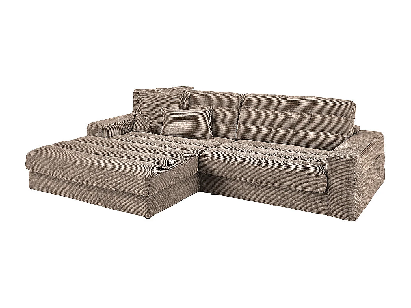 Ecksofa - Taupe Cord - LANA
