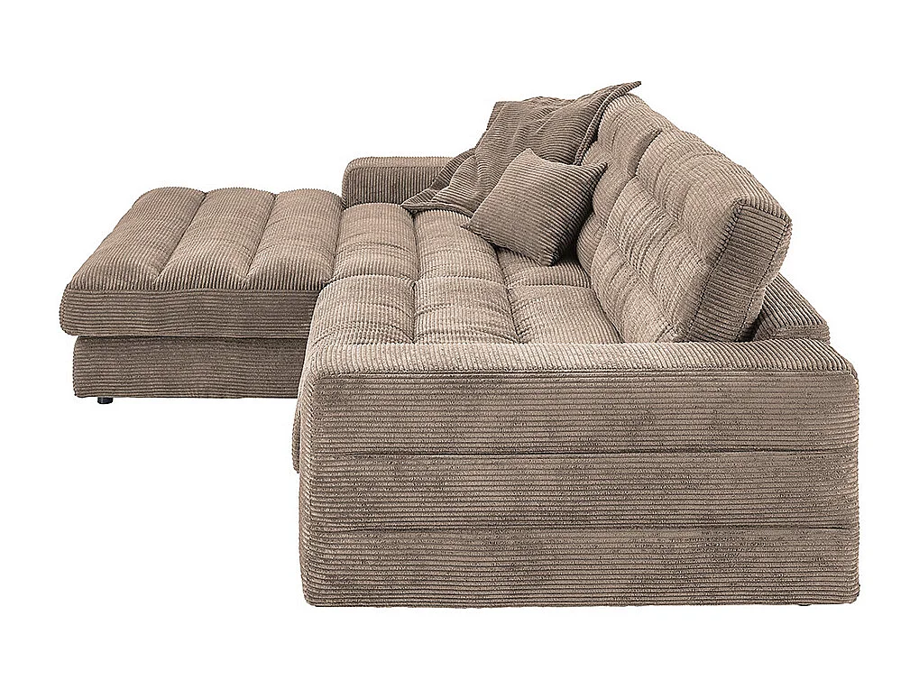 Ecksofa - Taupe Cord - LANA