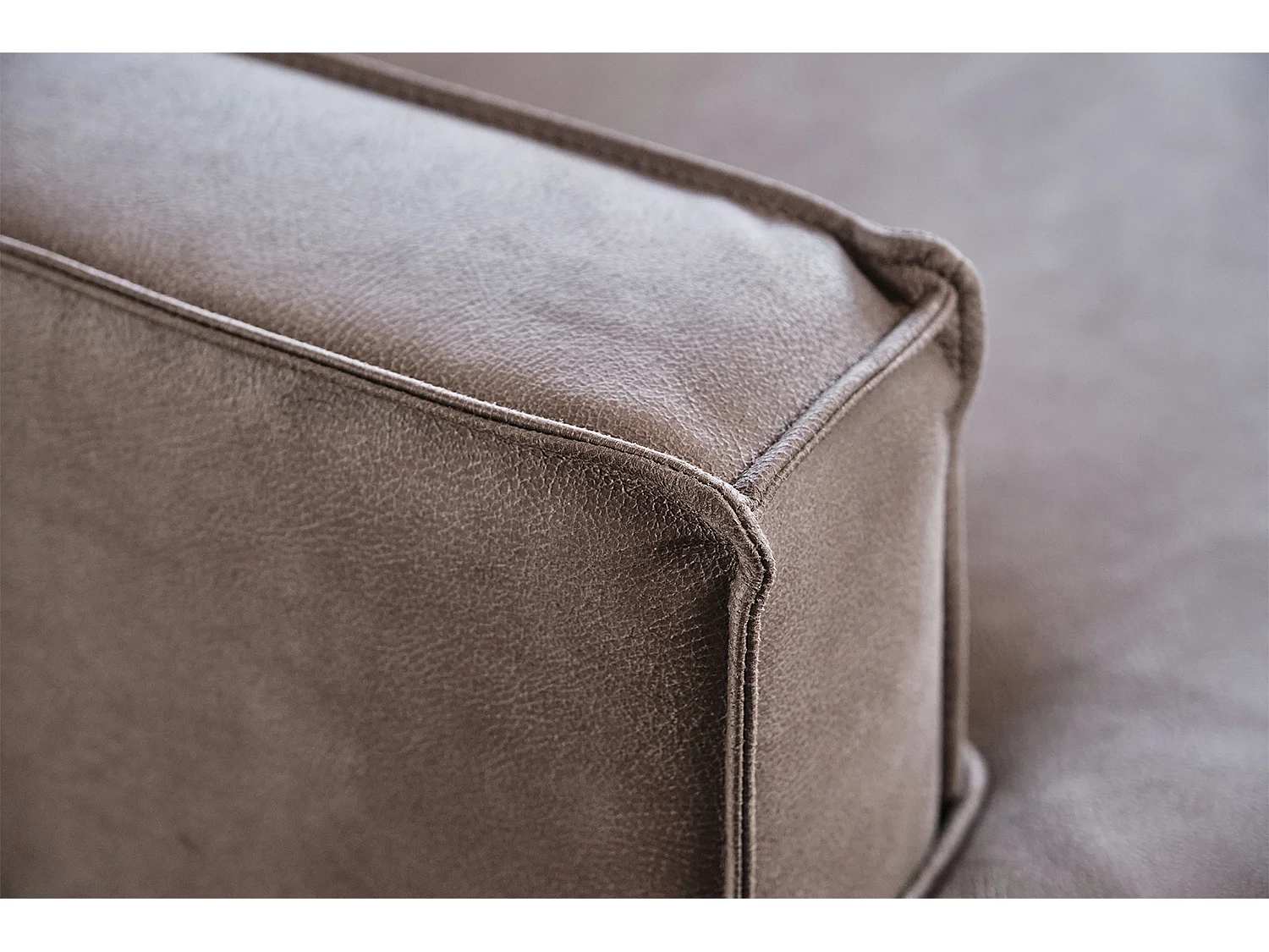 Canapé d'angle - anthracite Tissu en fibres de cuir - VILNIUS
