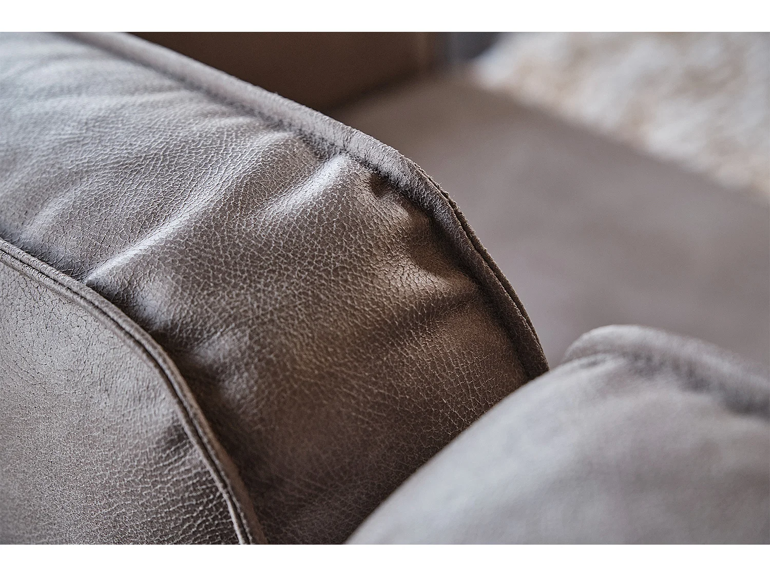 Canapé d'angle - anthracite Tissu en fibres de cuir - VILNIUS