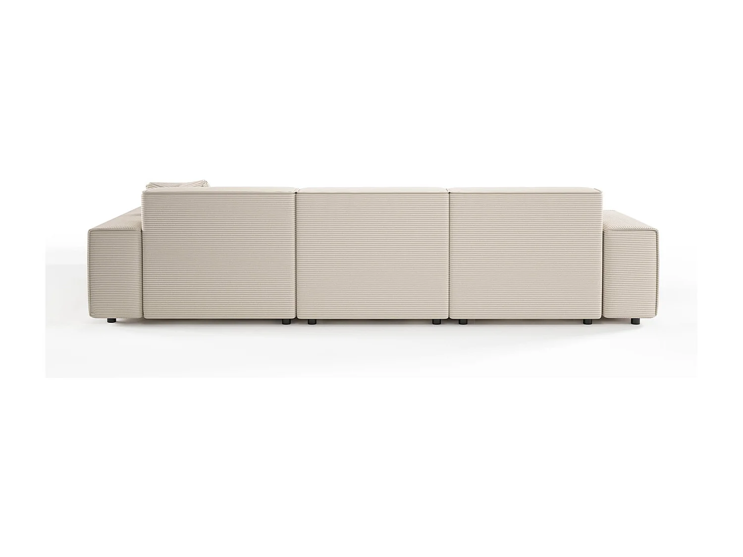 Ecksofa - Cremeweiß Cord - RANI