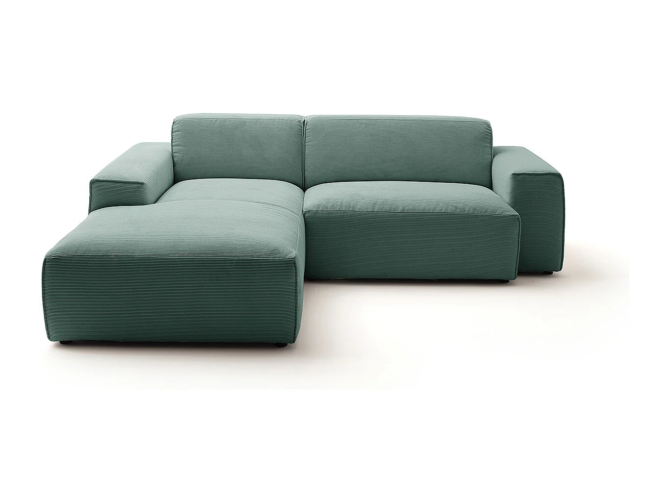 Ecksofa - Smaragdgrün Cord - RANI