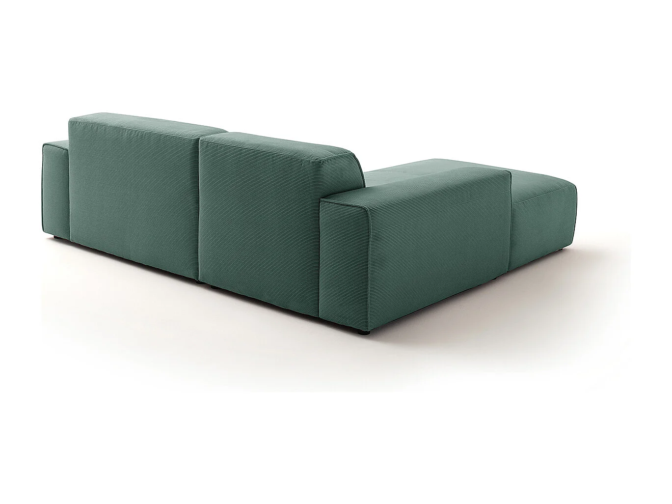 Ecksofa - Smaragdgrün Cord - RANI