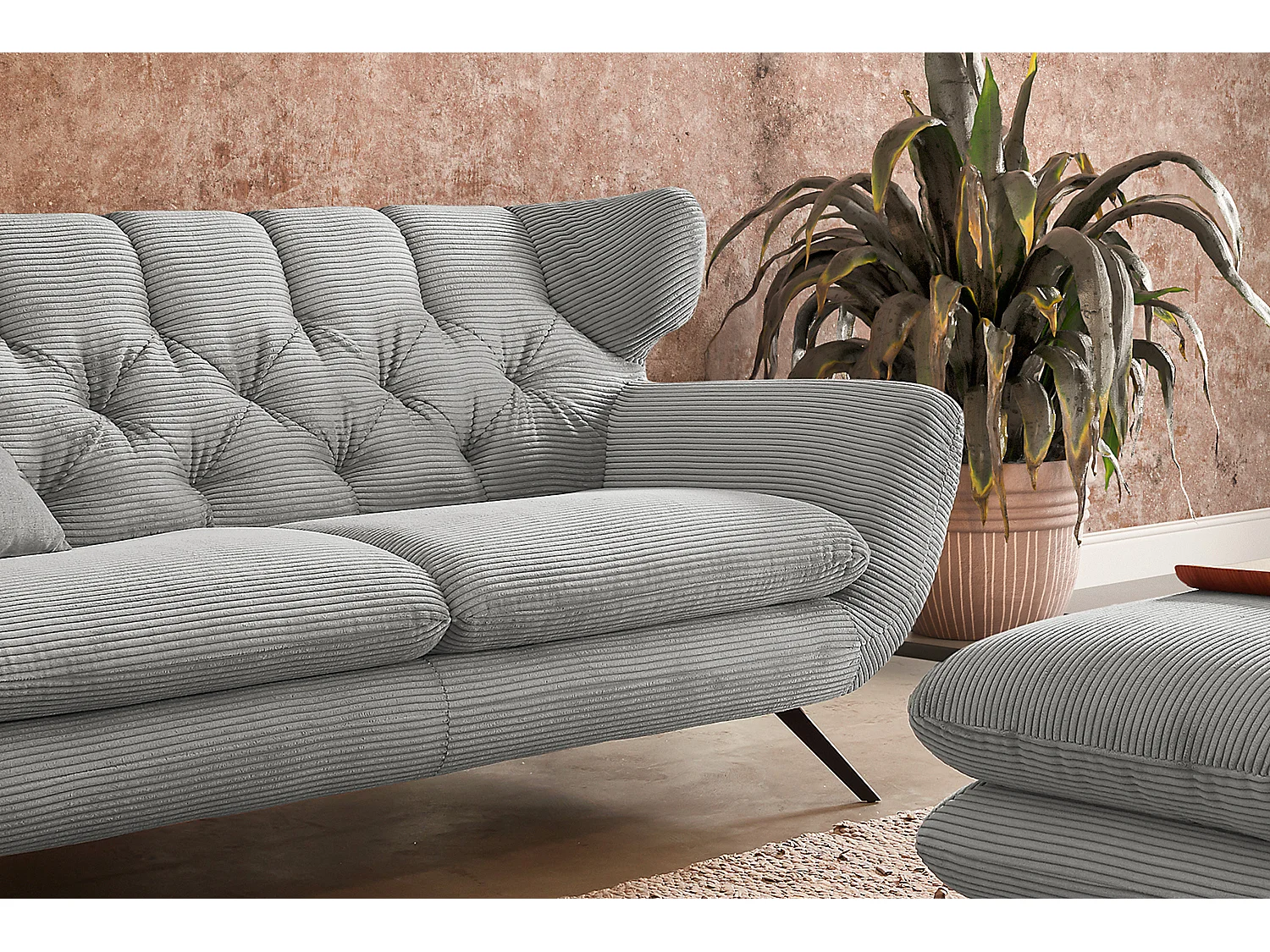 Sofa - Grau Cord - CHARME