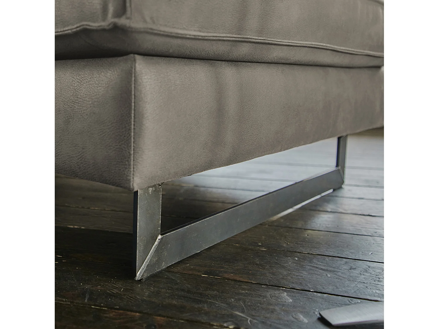 Sofa - Anthrazit Lederfaserstoff - VILNIUS