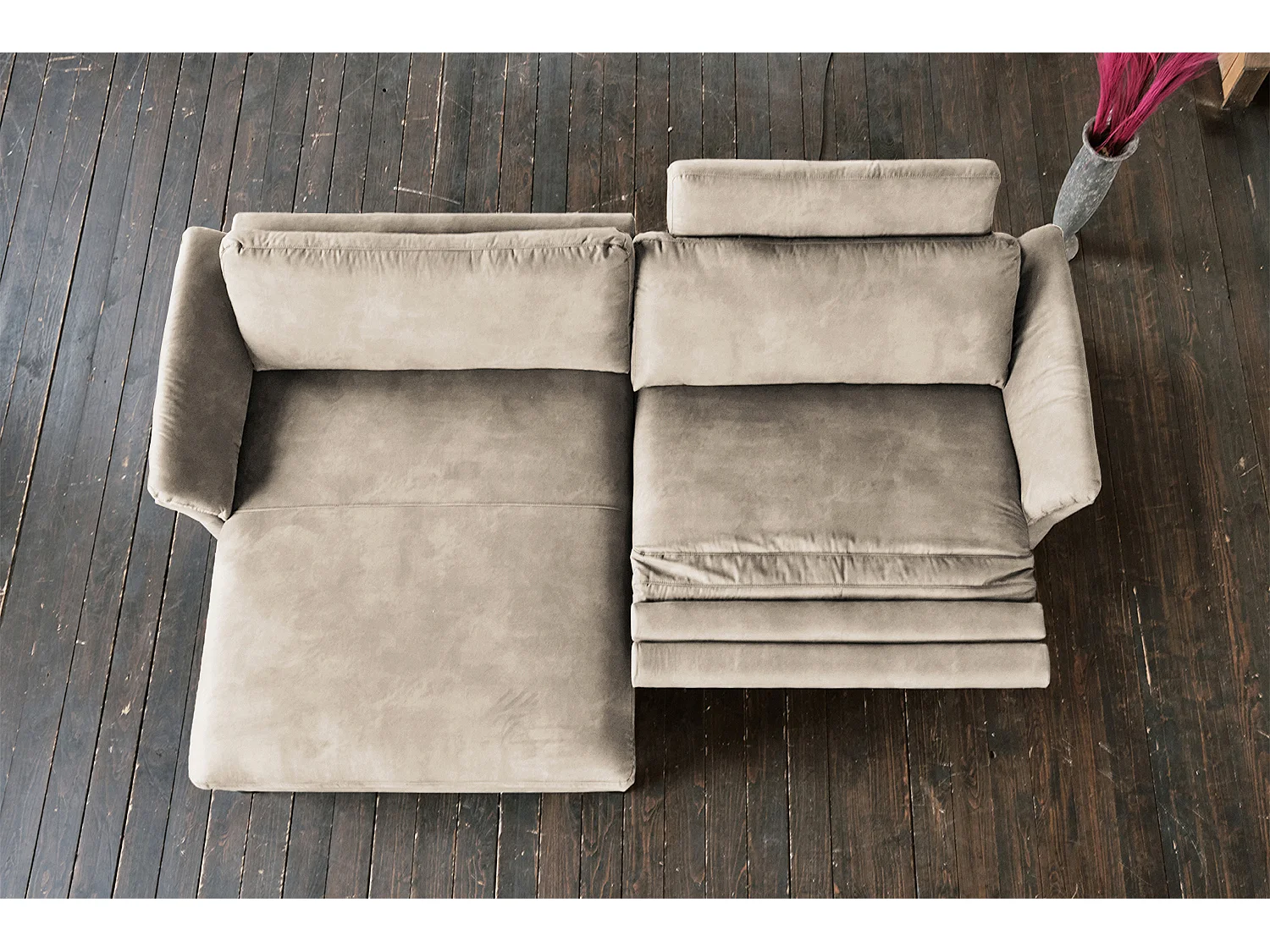 Divano - beige tessuto intrecciato - MALTA