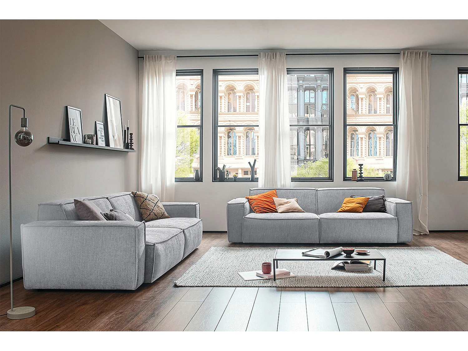 Sofa - Lichtgrijs Geweven stof - SAMU