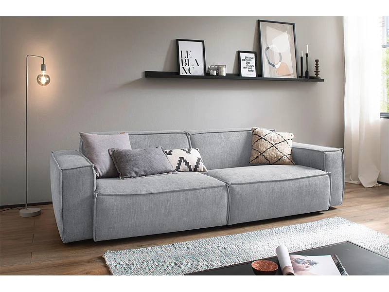 Divano - grigio chiaro tessuto intrecciato - SAMU